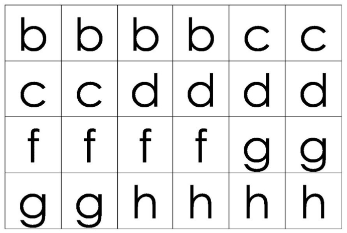 Letters for Word Boxes